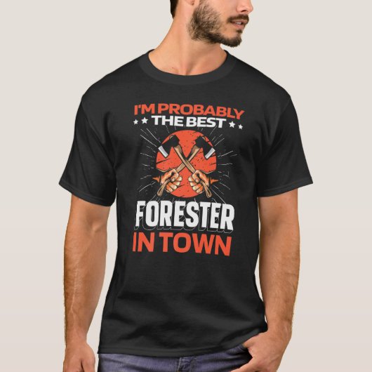 Forester Ax - Timberjack Logger Lumberjack Premiu T-shirt (Voorkant)