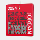 Forester Extraordinaire CUSTOM Keramisch Ornament (Links)