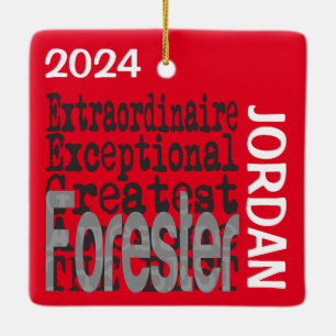 Forester Extraordinaire CUSTOM Keramisch Ornament