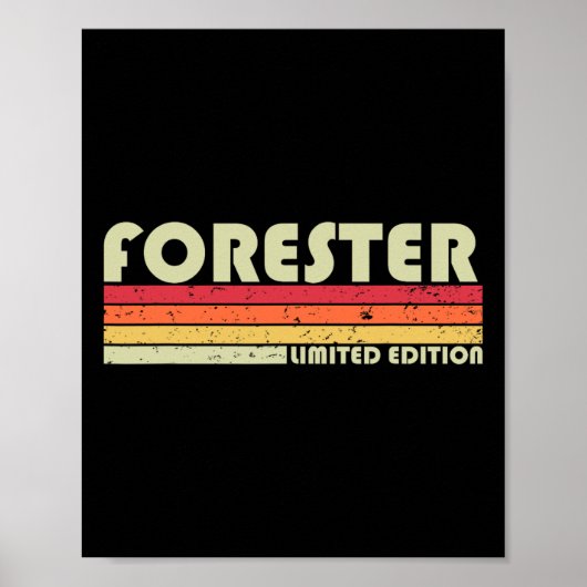 Forester Funny Job Titel Beroep Verjaardagswerker Poster (Voorkant)