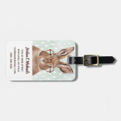 Forester met vier ogen | Bunny Rabbit Bagagelabel (Voorkant horizontaal)