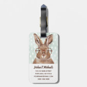 Forester met vier ogen | Bunny Rabbit Bagagelabel (Achterkant verticaal)