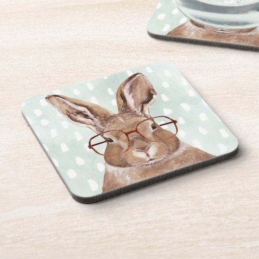 Forester met vier ogen | Bunny Rabbit Bier Onderzetter (Linkerzijde)