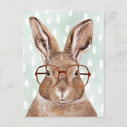 Forester met vier ogen | Bunny Rabbit Briefkaart (Voorkant)