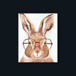 Forester met vier ogen | Bunny Rabbit Canvas Afdruk<br><div class="desc">Deze waterverf is voorzien van een bunny met een oogklep | door Victoria Borges. Afbeelding-ID: 132004GG</div>