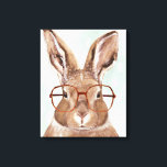 Forester met vier ogen | Bunny Rabbit Canvas Afdruk<br><div class="desc">Deze waterverf is voorzien van een bunny met een oogklep | door Victoria Borges. Afbeelding-ID: 132004GG</div>