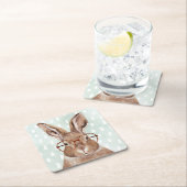 Forester met vier ogen | Bunny Rabbit Kartonnen Onderzetters (Insitu)