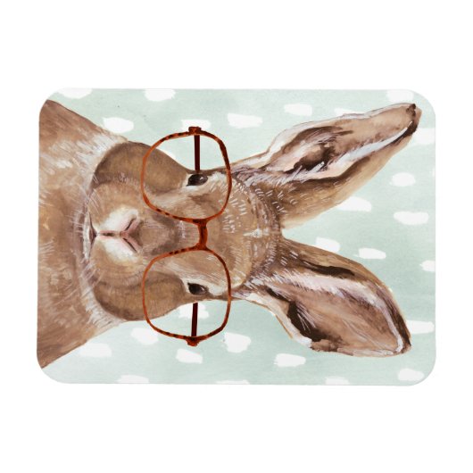 Forester met vier ogen | Bunny Rabbit Magneet (Horizontaal)
