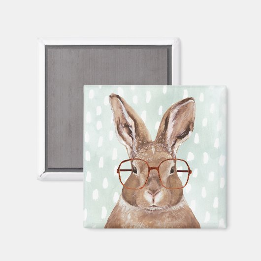 Forester met vier ogen | Bunny Rabbit Magneet (Voorkant / Achterkant)