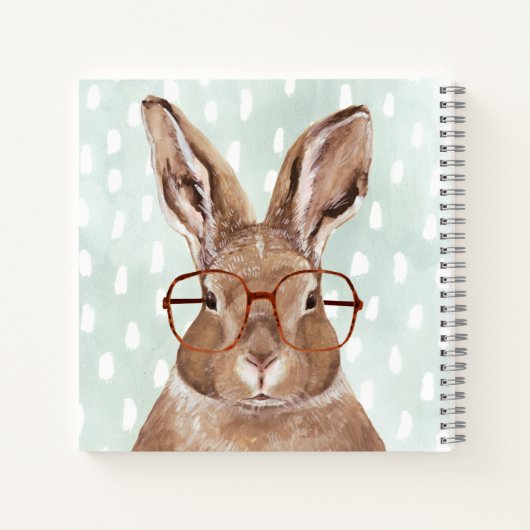 Forester met vier ogen | Bunny Rabbit Notitieboek (Achterkant)