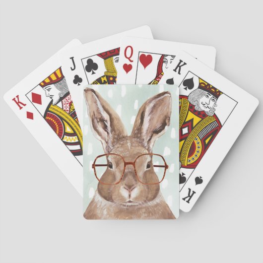 Forester met vier ogen | Bunny Rabbit Pokerkaarten (Achterkant)