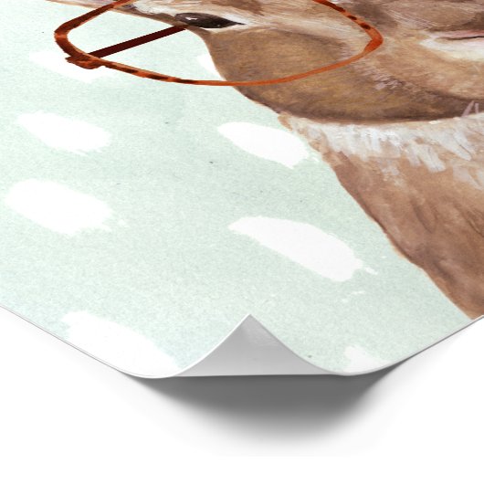 Forester met vier ogen | Bunny Rabbit Poster (Hoek)