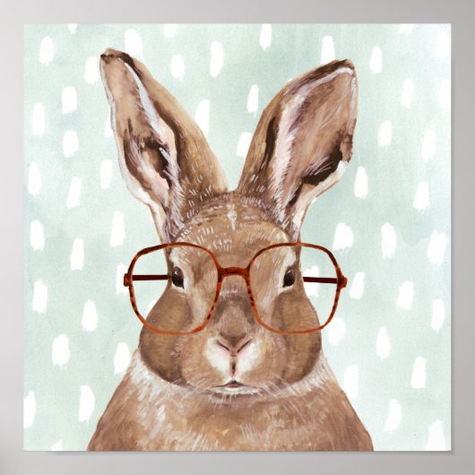 Forester met vier ogen | Bunny Rabbit Poster (Voorkant)