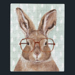 Forester met vier ogen | Bunny Rabbit Puzzel<br><div class="desc">Deze waterverf is voorzien van een bunny met een oogklep | door Victoria Borges. Afbeelding-ID: 132004GG</div>