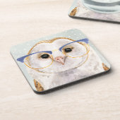 Forester met vier ogen | Wise Owl Bier Onderzetter (Linkerzijde)