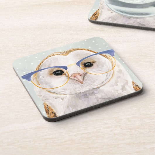 Forester met vier ogen | Wise Owl Bier Onderzetter (Linkerzijde)