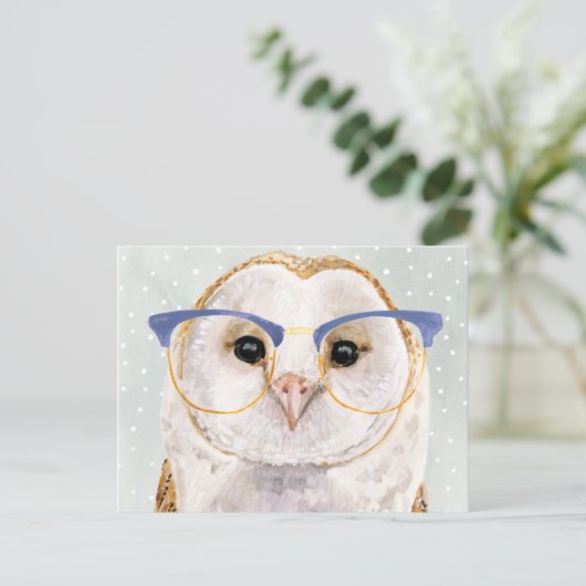 Forester met vier ogen | Wise Owl Briefkaart (Staand voorkant)