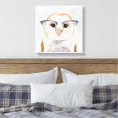 Forester met vier ogen | Wise Owl Canvas Afdruk (Insitu (Slaapkamer))