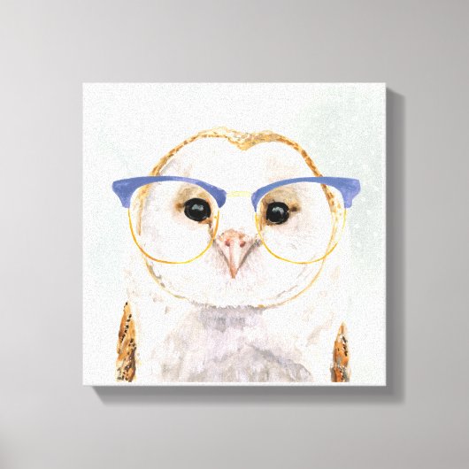 Forester met vier ogen | Wise Owl Canvas Afdruk (Voorkant)