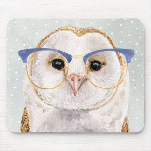 Forester met vier ogen   Wise Owl Muismat