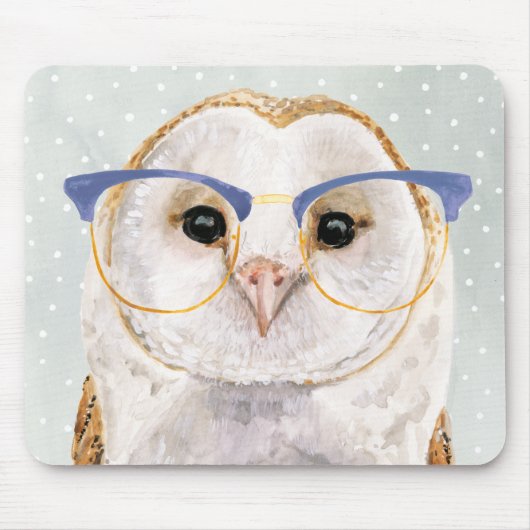 Forester met vier ogen | Wise Owl Muismat (Voorkant)