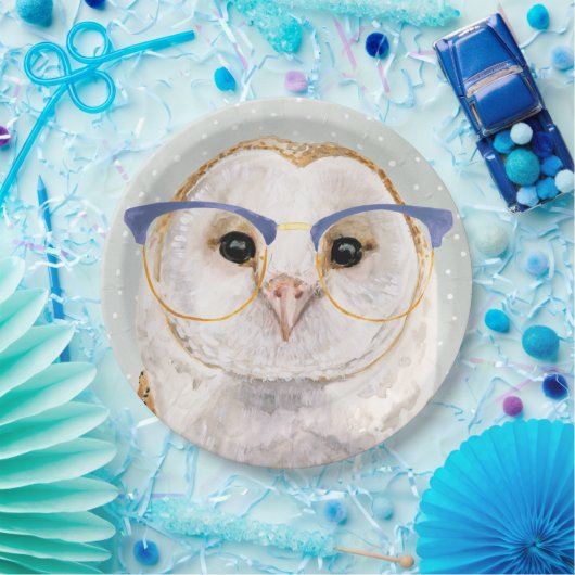 Forester met vier ogen | Wise Owl Papieren Bordje (Feest)