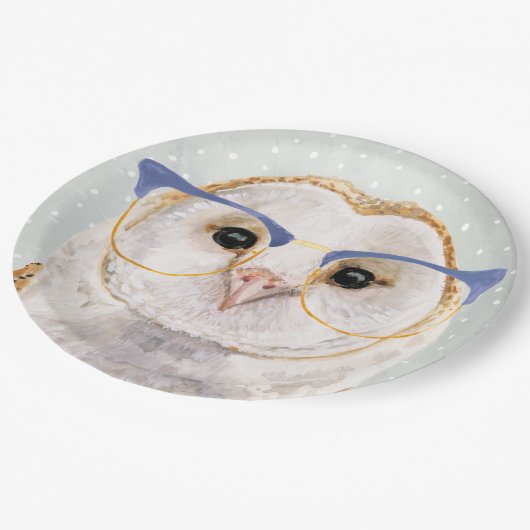 Forester met vier ogen | Wise Owl Papieren Bordje (Gekanteld)