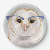Forester met vier ogen | Wise Owl Papieren Bordje (Voorkant)
