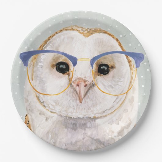 Forester met vier ogen | Wise Owl Papieren Bordje (Voorkant)