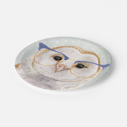 Forester met vier ogen | Wise Owl Papieren Bordje (Gekanteld)