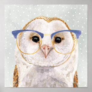 Forester met vier ogen   Wise Owl Poster