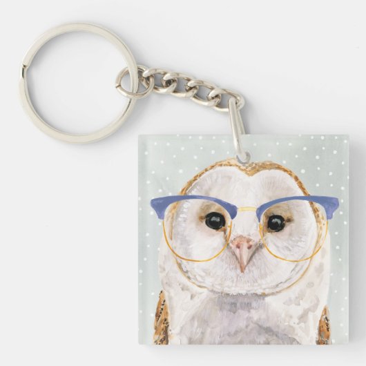 Forester met vier ogen | Wise Owl Sleutelhanger (Voorkant)
