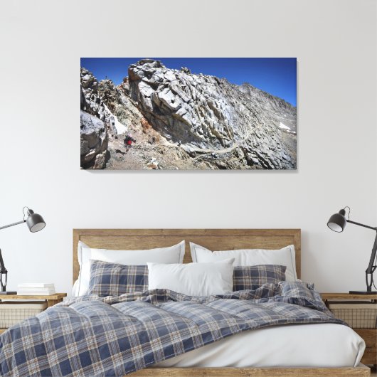 Forester Pass Catwalk - John Muir Trail Canvas Afdruk (Insitu (Slaapkamer))
