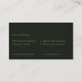 Forestry Service Business Card Visitekaartje (Achterkant)