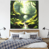 Forest's Embrace Canvas Afdruk (Insitu (Slaapkamer))