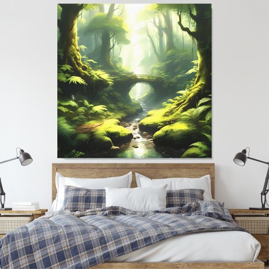 Forest's Embrace Canvas Afdruk (Insitu (Slaapkamer))