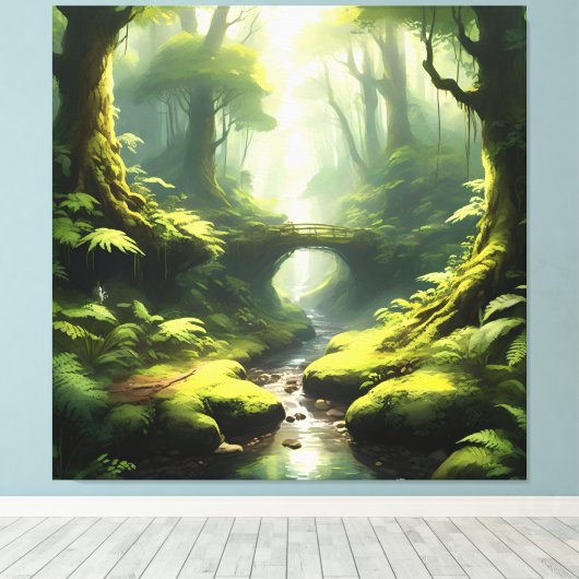 Forest's Embrace Canvas Afdruk (Insitu (Houten vloer))