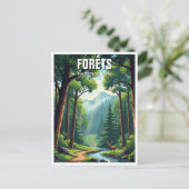 Forets National Park Frankrijk Reizen Briefkaart (Staand voorkant)