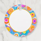 FOREVER 29 Verjaardag Abstracte Kunst Kleurrijk Pl Bedankjes Labels (Achterkant)