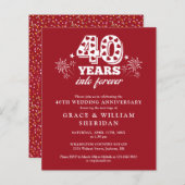 Forever 40th Jubileum Invitation (Voorkant / Achterkant)