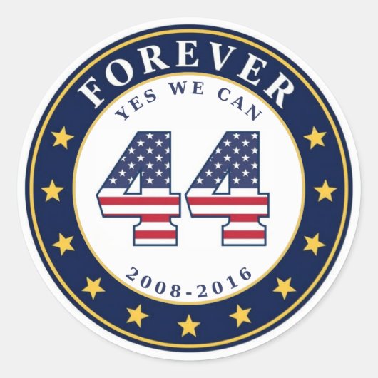 Forever 44 Klassieke Ronde Sticker (Voorkant)