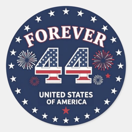 Forever 44 Klassieke Ronde Sticker (Voorkant)