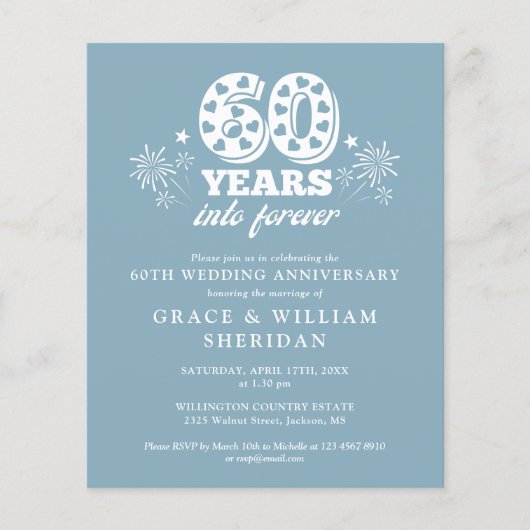 Forever 60th Jubileum Invitation (Voorkant)