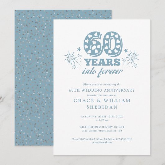 Forever 60th Wedding Jubileum Kaart (Voorkant / Achterkant)