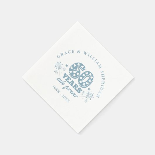 Forever 60th Wedding Jubileum Servet (Hoek)