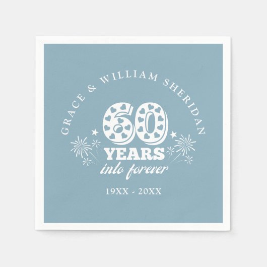 Forever 60th Wedding Jubileum Servet (Voorkant)