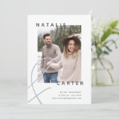 Forever aangemeld | Modern Photo Verloving Aankondiging (Staand voorkant)