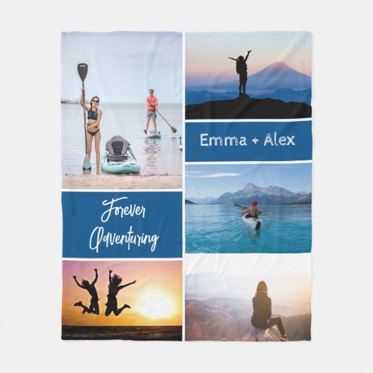Forever Adventuring Custom Fotocollage Fleece Deken (Voorkant)