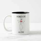 Forever Alone Tweekleurige Koffiemok (Links)