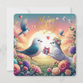 Forever & Always - A Lovebird's Gift Jubileum C Feestdagenkaart (Voorkant)